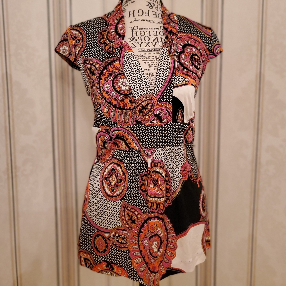 Trina Turk multi colored top Sz 2